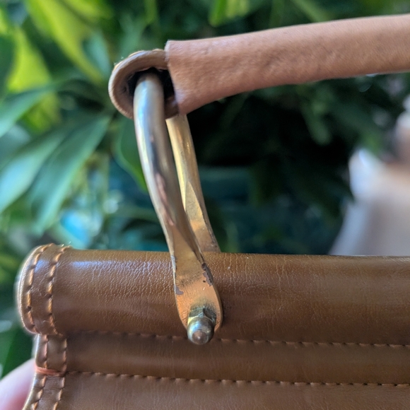 Belle Rose Vintage Leather Crossbody Multi Pocket Organizer Handbag Purse - Picture 8 of 12